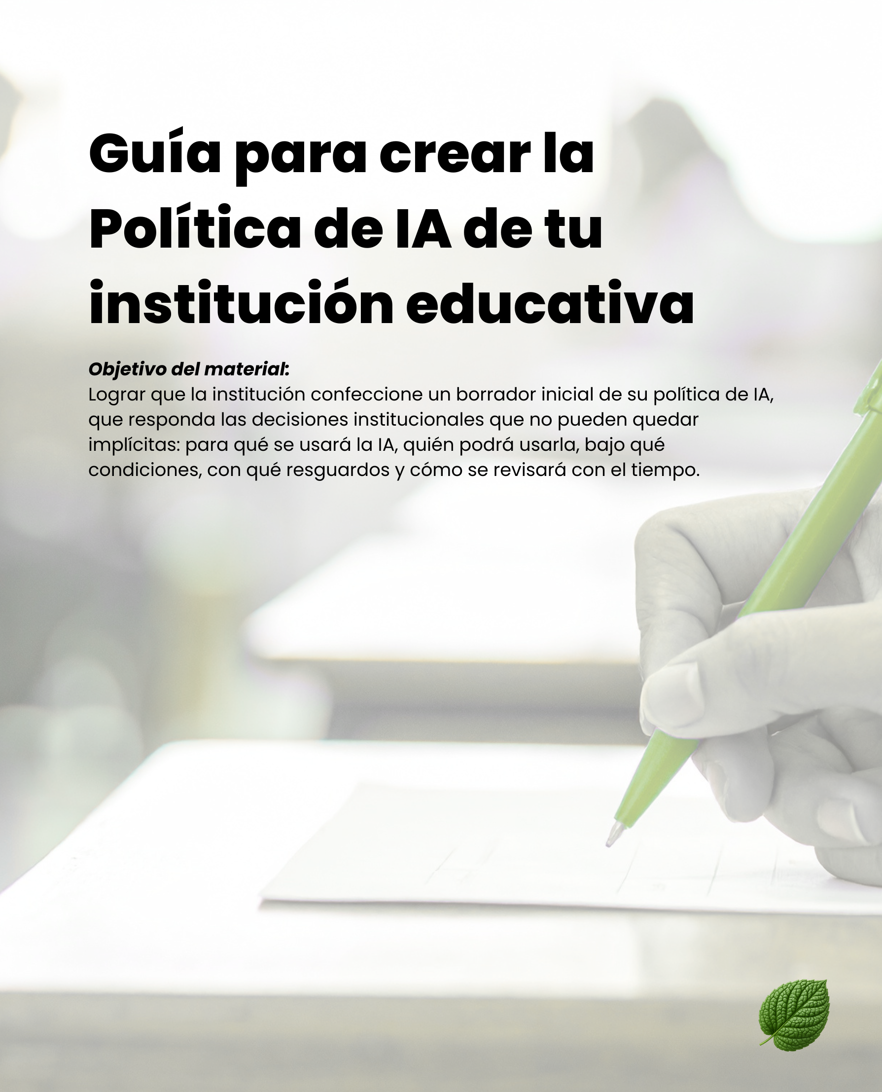 Portada: Política de IA